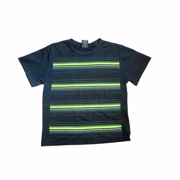 Top Heavy Boy’s Black Striped Shirt Sz M - Picture 1 of 7